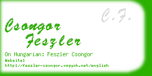 csongor feszler business card